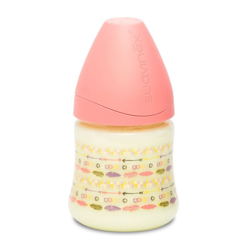 MAMADERA150 ML TETINA REDONDA SILICONA INDIO ROSADO +0M 0