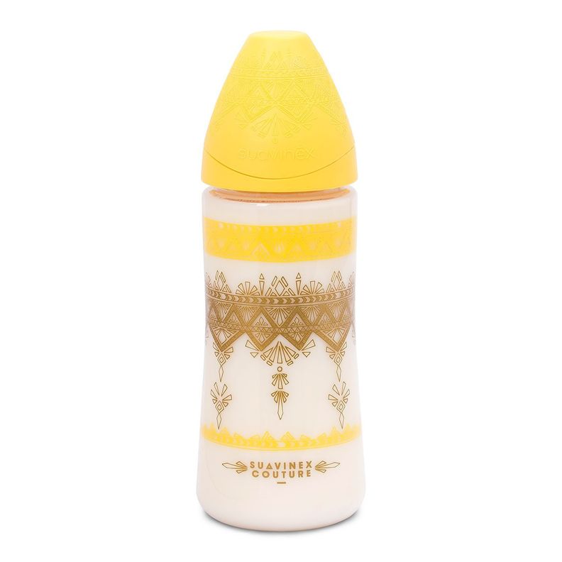 MAMADERA PREMIUM 360 ML TETINA REDONDA SILICONA AMARILLA-0