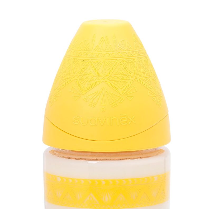MAMADERA PREMIUM 360 ML TETINA REDONDA SILICONA AMARILLA-3