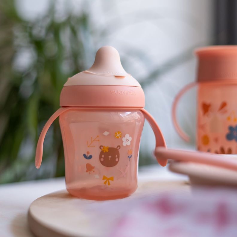 TAZA APRENDIZAJE FOREST ROSADO 200 ML-1