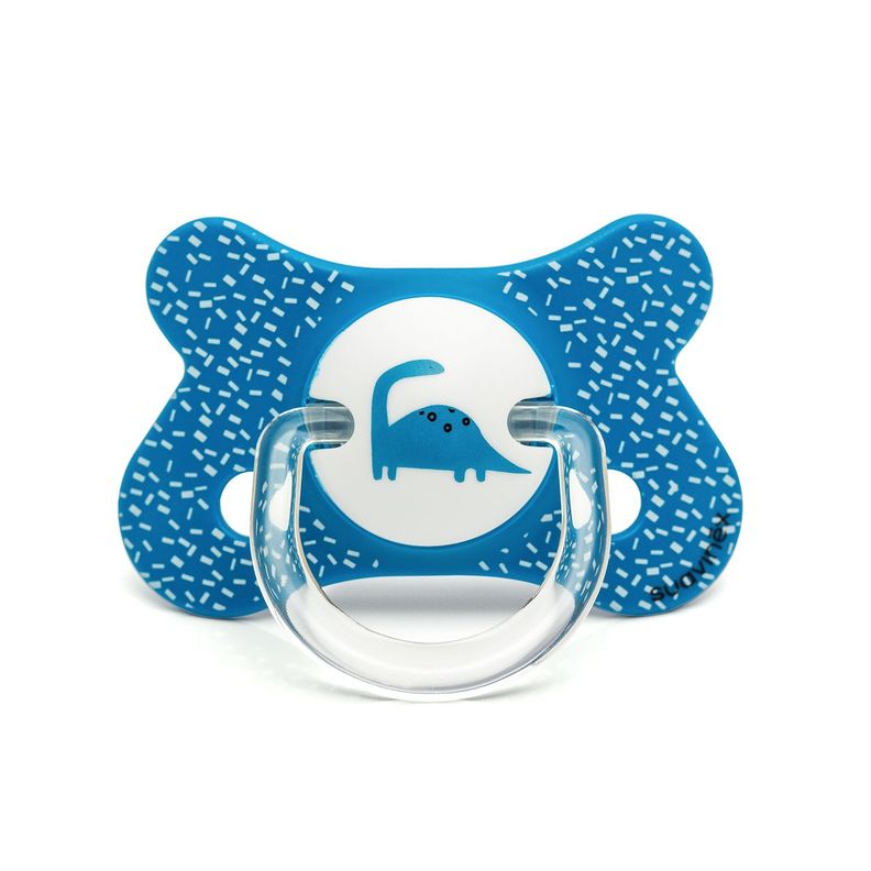 CHUPETE FUSION ANATOMICO SILICONA +4M - 18M DINO/AZUL-0