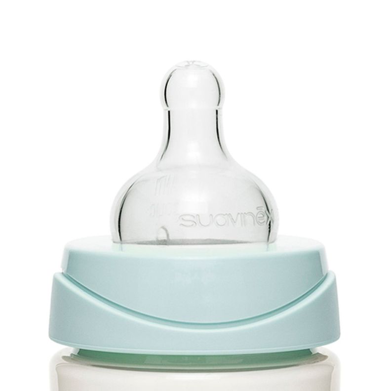 MAMADERA 150 ML TETINA REDONDA SILICONA HYGGE RABBIT VERDE-1