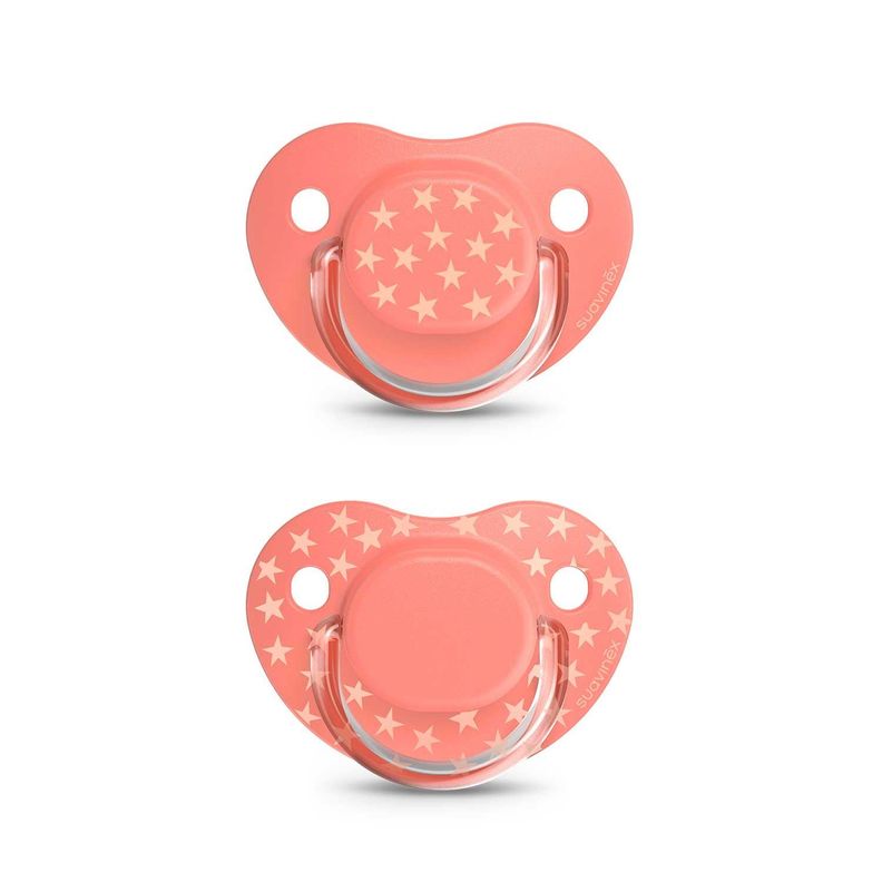 Chupete Anatomico Silicona +18 meses The Basics Rosa-0