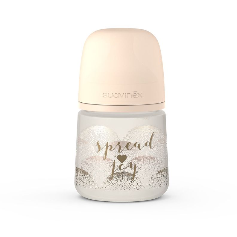 Mamadera Beige Spread Joy de 150ml con Tetina Fisiologica Sx Pro Flujo Lento +0 meses-0