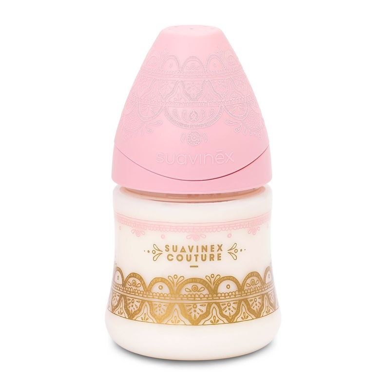MAMADERA 150 ML PREMIUM TETINA REDONDA SILICONA ROSADA-0