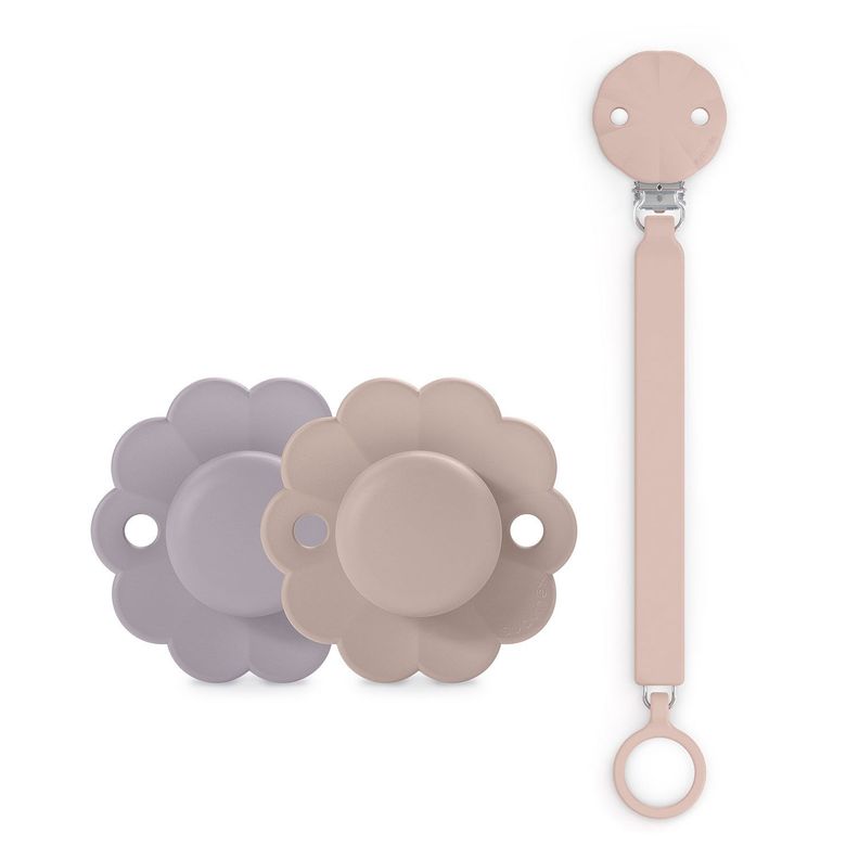 Pack Wonder Chupete 6-18 meses 2 Un + Broche Pale Mauve-0