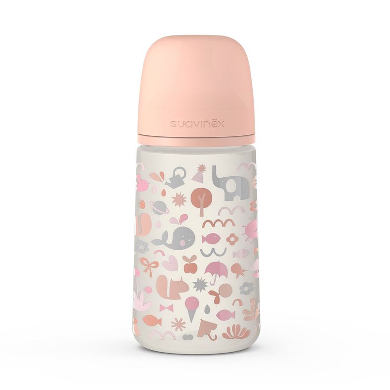 MAMADERA 270 ML TETINA FISIOLOGICA SILICONA MEMO PRINT NA-0