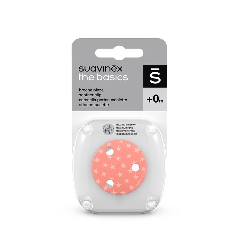 Broche pinza de chupetes +0 meses rosado-1