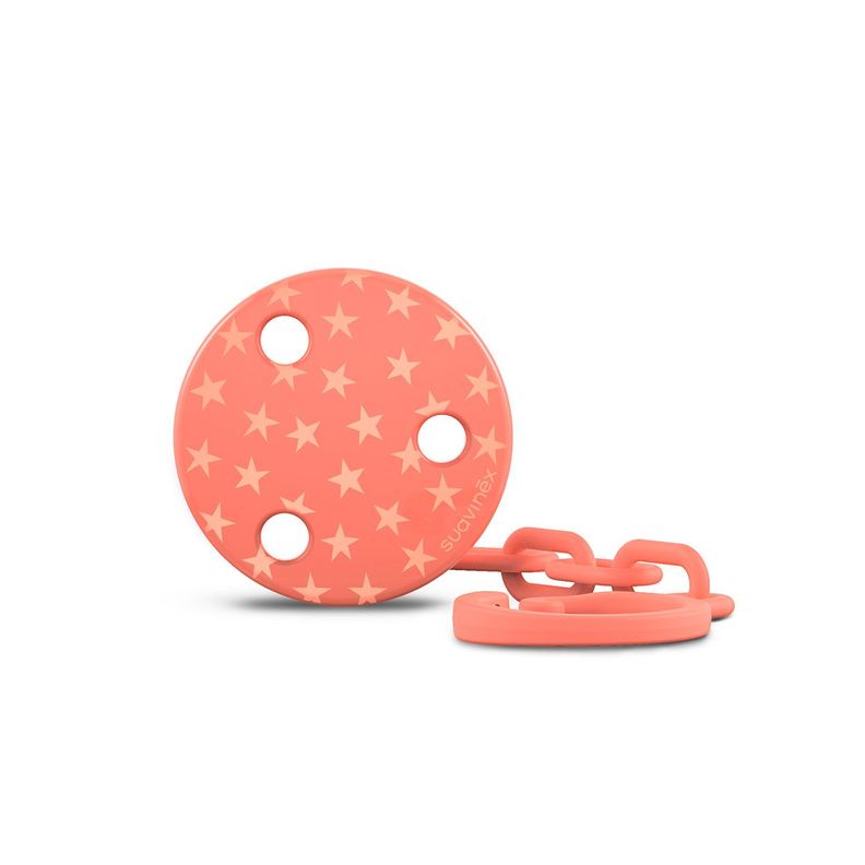 Broche pinza de chupetes +0 meses rosado-0