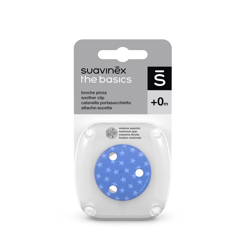 Broche pinza de chupetes +0 meses azul-1