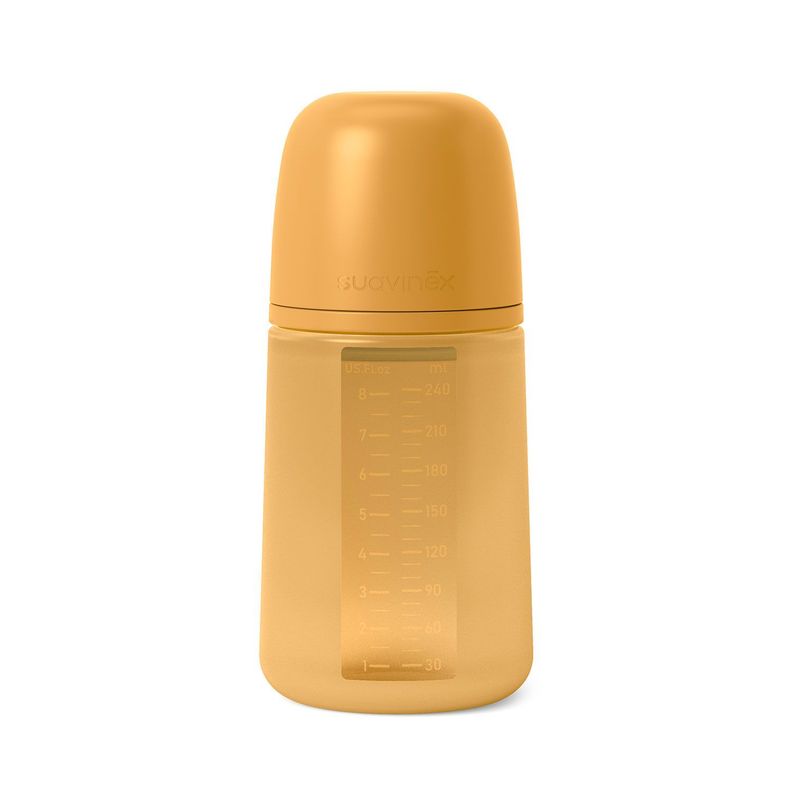 MAMADERA 240 ML SILICONA FISIOLOGICA SX PRO MOSTAZA COLOUR ESSENCE-0