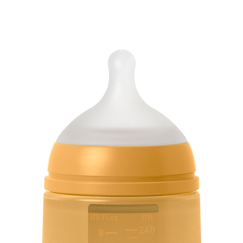 MAMADERA 240 ML SILICONA FISIOLOGICA SX PRO MOSTAZA COLOUR ESSENCE-1