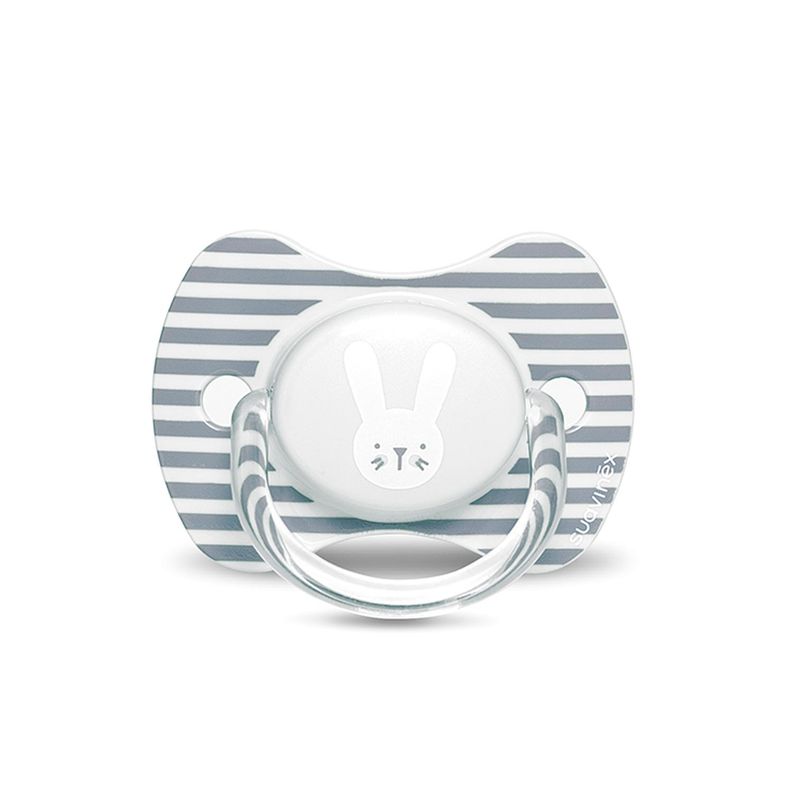 Chupete Premium Gris Hygge con Tetina Fisiológica de Silicona 6/18 meses-0