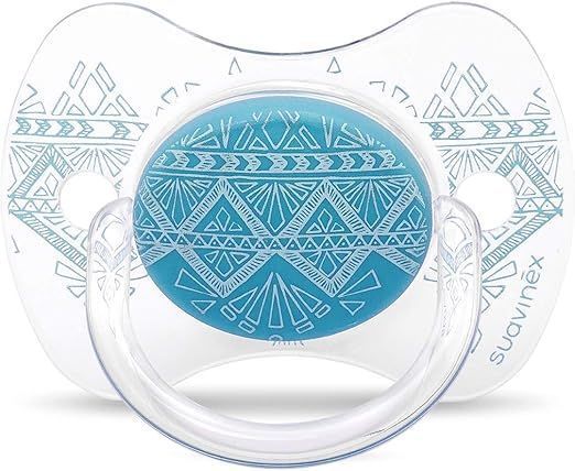 Chupete Premium Couture Celeste con Tetina Fisiológica de Silicona +18 meses-1