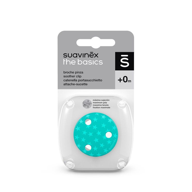 Broche pinza de chupetes +0 meses verde-1