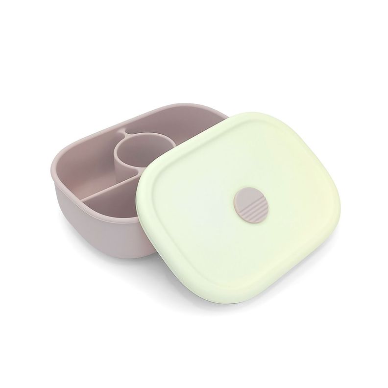 Plato de Silicona con Tapa BBPro: Práctico y Seguro para tu Bebé-1