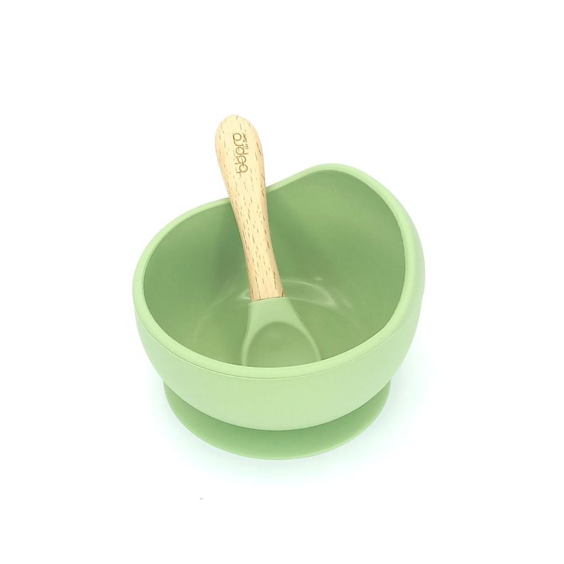 El Set Perfecto para tu Bebé: Plato de Silicona con Cuchara BBPro-0