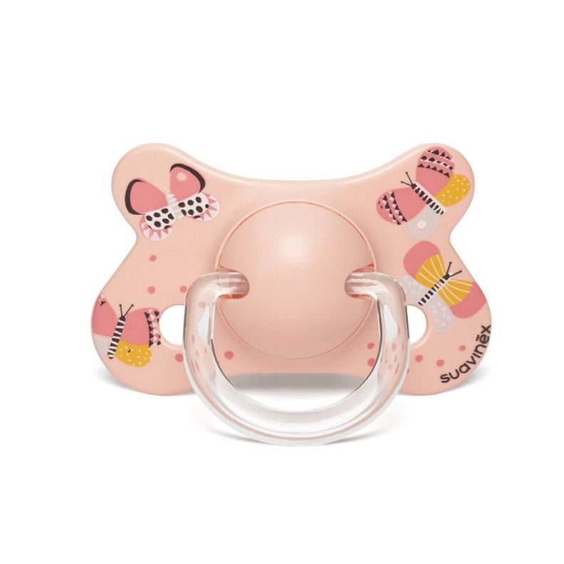 Chupete Fusión Rosa Mariposa con Tetina Anatómica de Silicona 4/18 meses-0