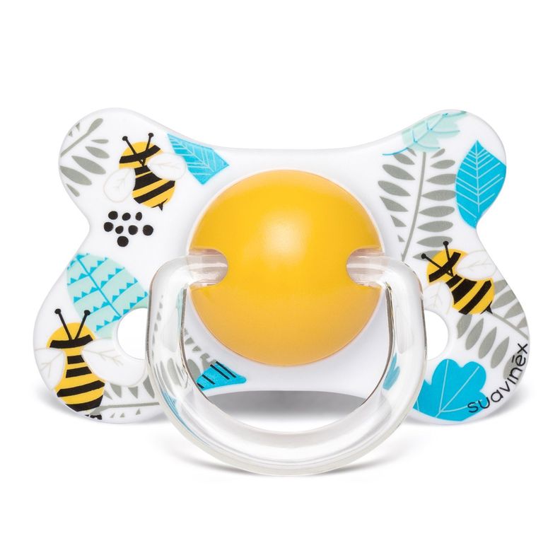 Chupete Fusión Blanco Abeja con Tetina Anatómica de Silicona 4/18 meses-0