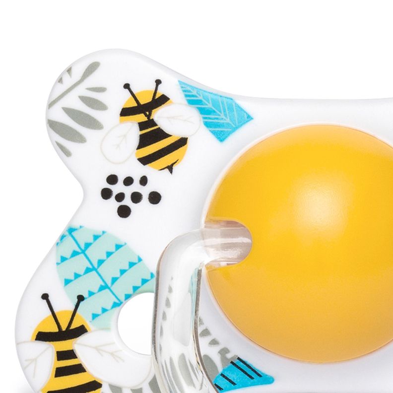 Chupete Fusión Blanco Abeja con Tetina Anatómica de Silicona 4/18 meses-1