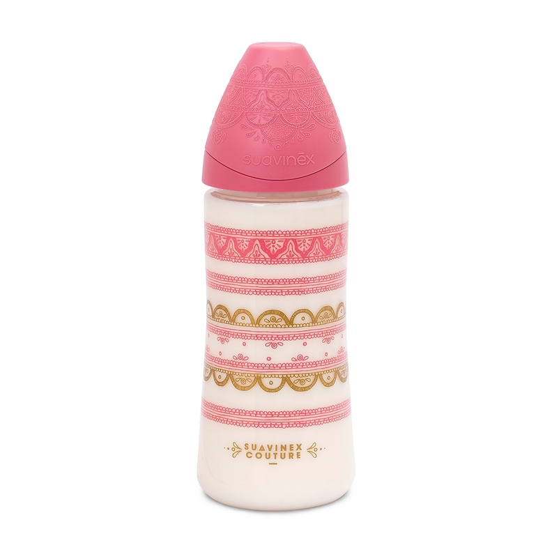 MAMADERA PREMIUM 360 ML SILICONA TETINA REDONDA PINK-0