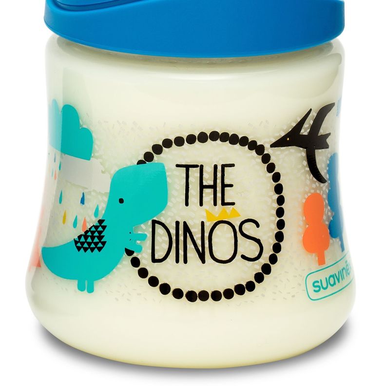 MAMADERA 150 ML TETINA REDONDA LATEX DINO AZUL-2