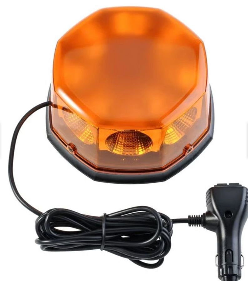 Baliza Luz Advertencia Naranja Potente 12v Vehiculo-0