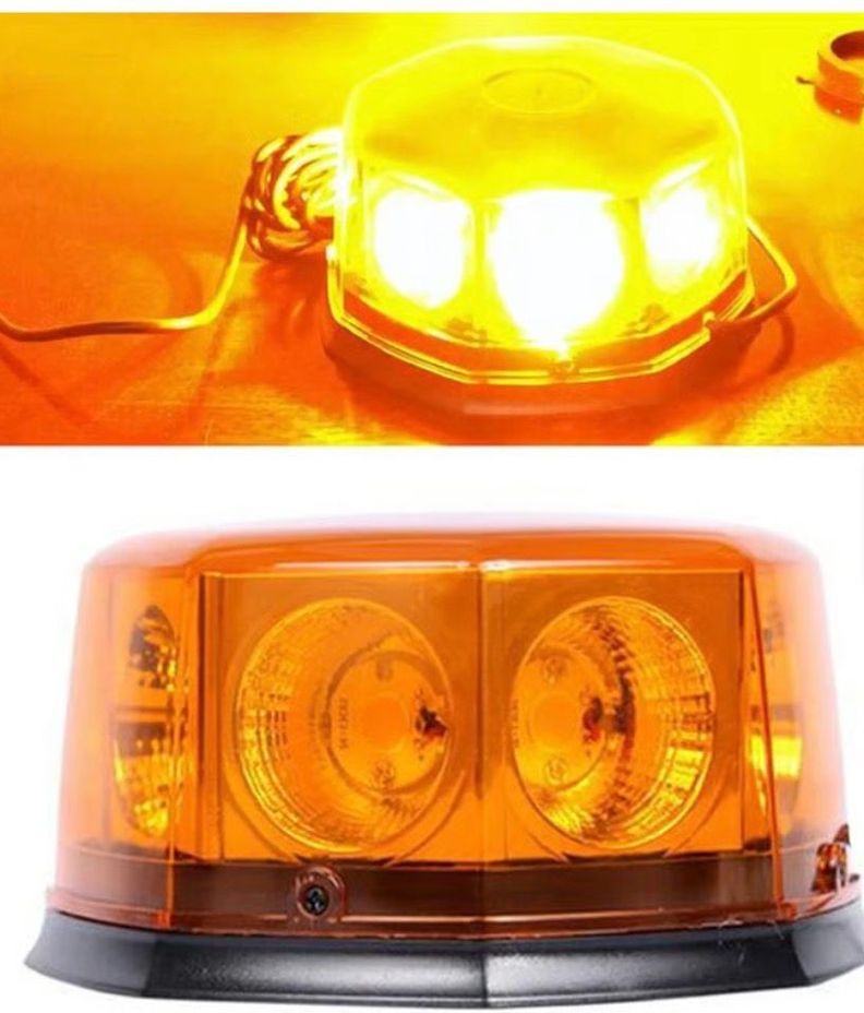 Baliza Luz Advertencia Naranja Potente 12v Vehiculo-1
