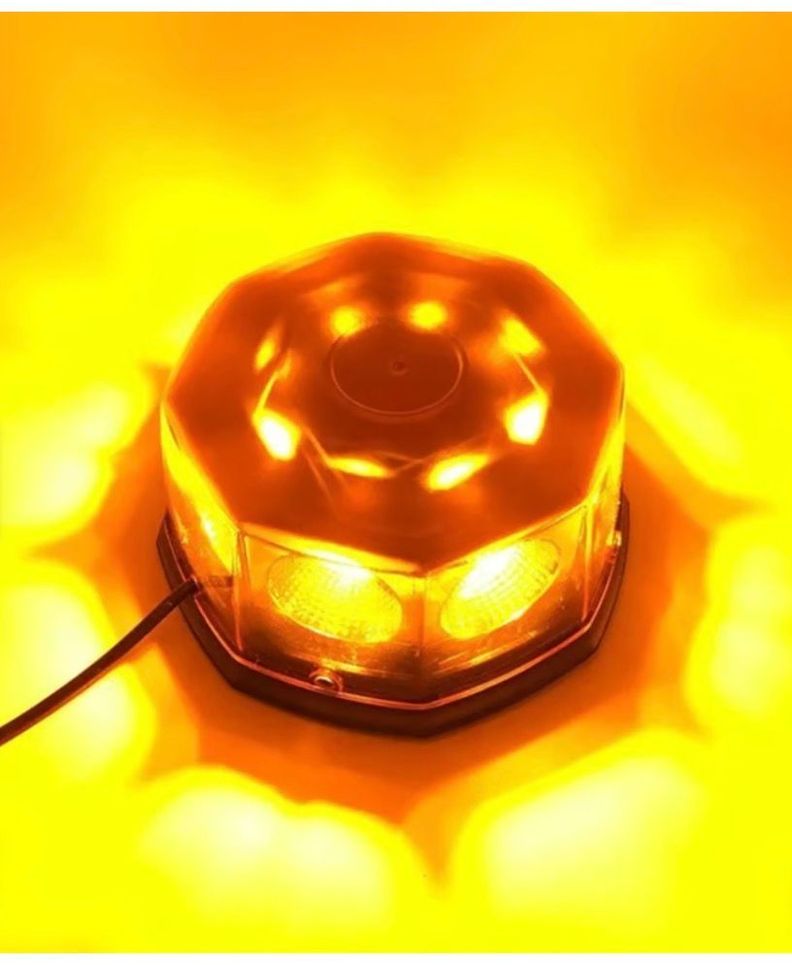 Baliza Luz Advertencia Naranja Potente 12v Vehiculo-2