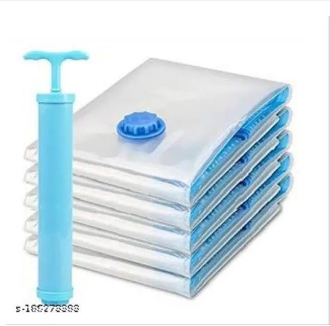 Pack 5 Bolsas De Vacío Para Viaje Con Bombin-1