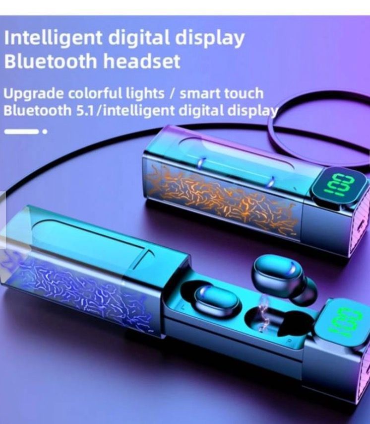 Audifonos Inalambricos Bluetooth TWS E50 5.1 Con Power Bank y Touch-4