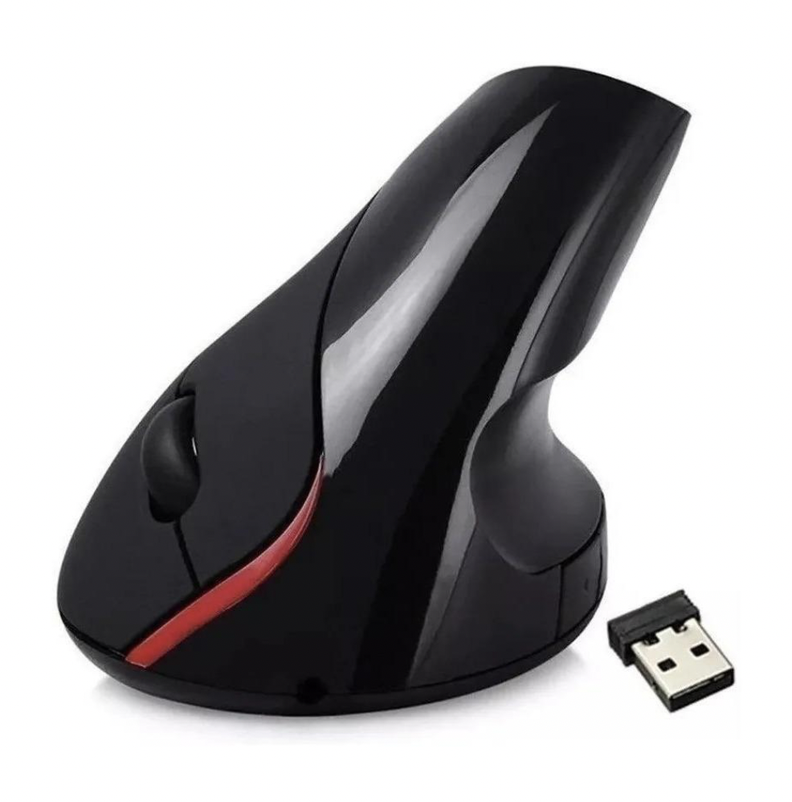 Mouse Vertical Inalámbrico Recargable Weibo Wb-881 Negro-0