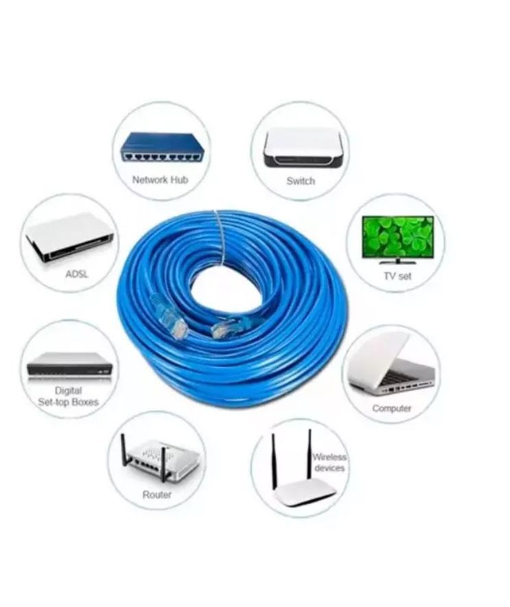 Cable De Red De Alta Velocidad Cat 5e 8p8c / Rj45 10 Metros-1