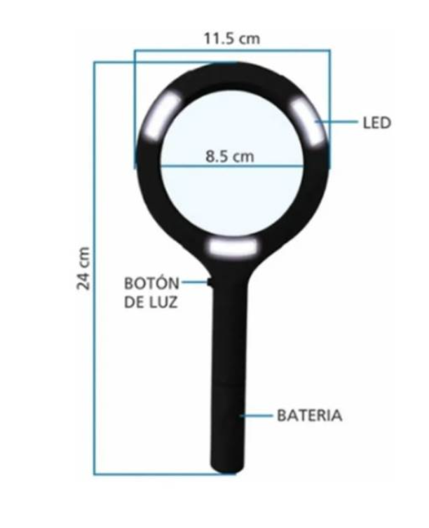 Lupa Con Luz Lupa De Lectura Con Iluminación Led 3x-3