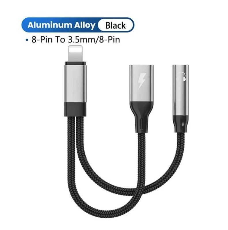 Adaptador De Cable Auxiliar 2 En 1 Para iPhone Interfaz Ip-2