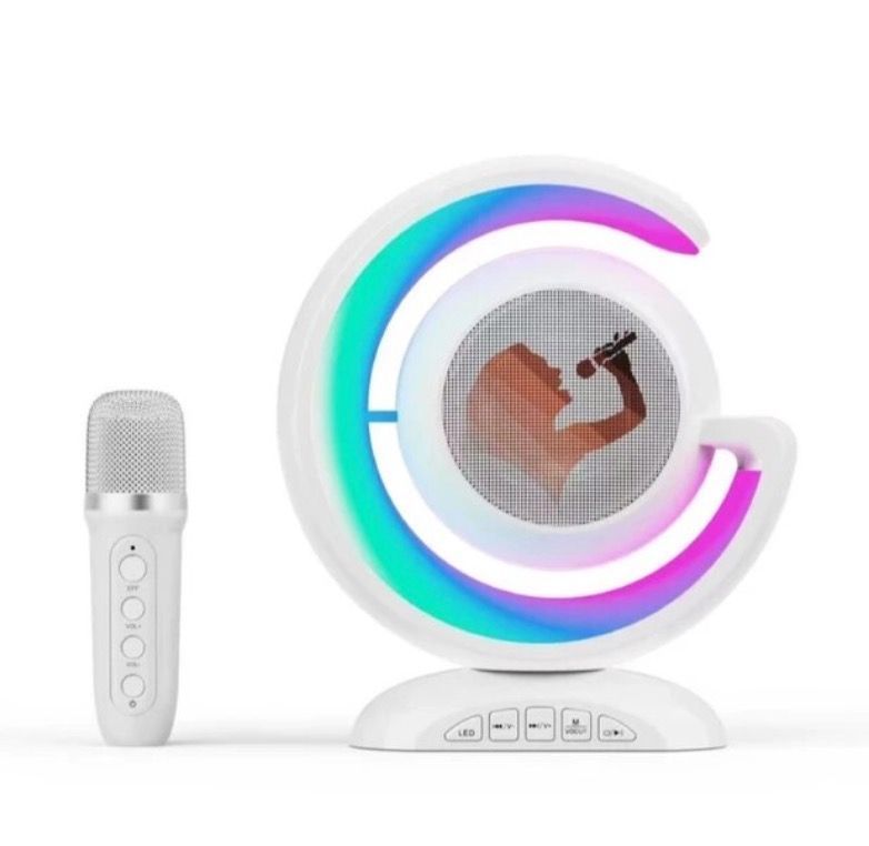 Parlante Bluetooth Karaoke Portatil Doble Microfono USB-0