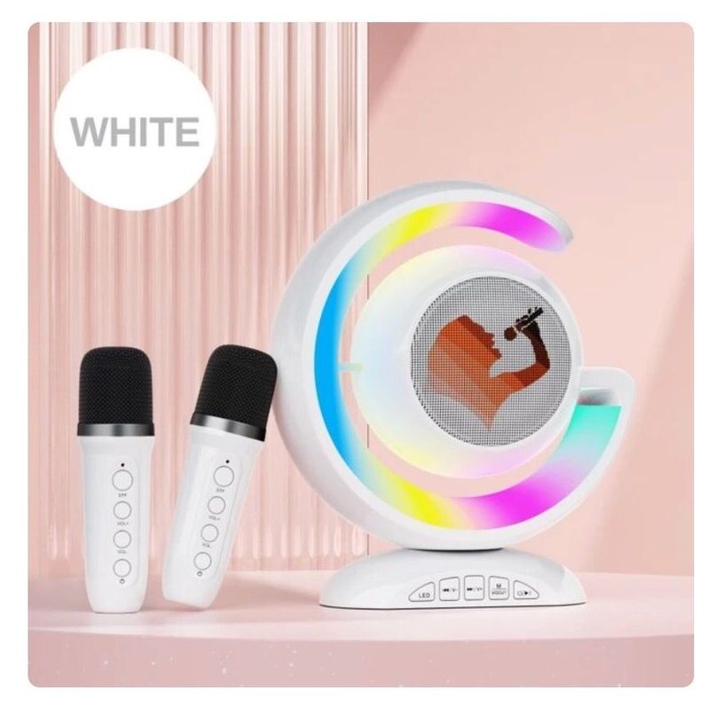 Parlante Bluetooth Karaoke Portatil Doble Microfono USB-1