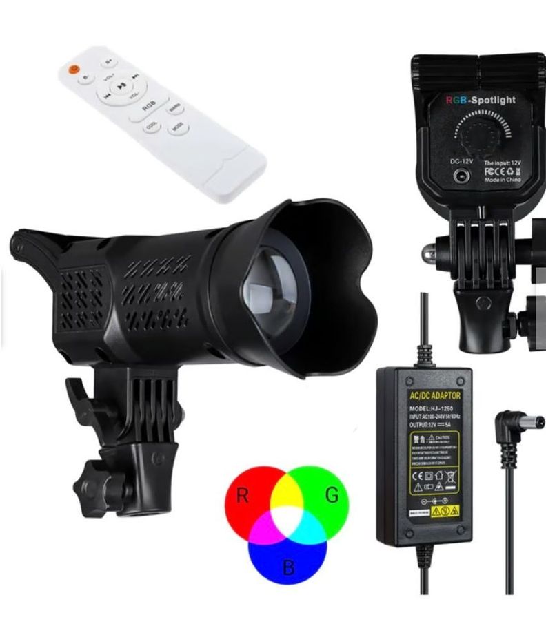 Foco Luces Color Estudio Lente Zoom Fotografía Iluminación COB-3