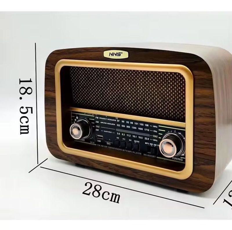 Radio Parlante Retro Recargable Usb Con Bluetooth Nns6655-2