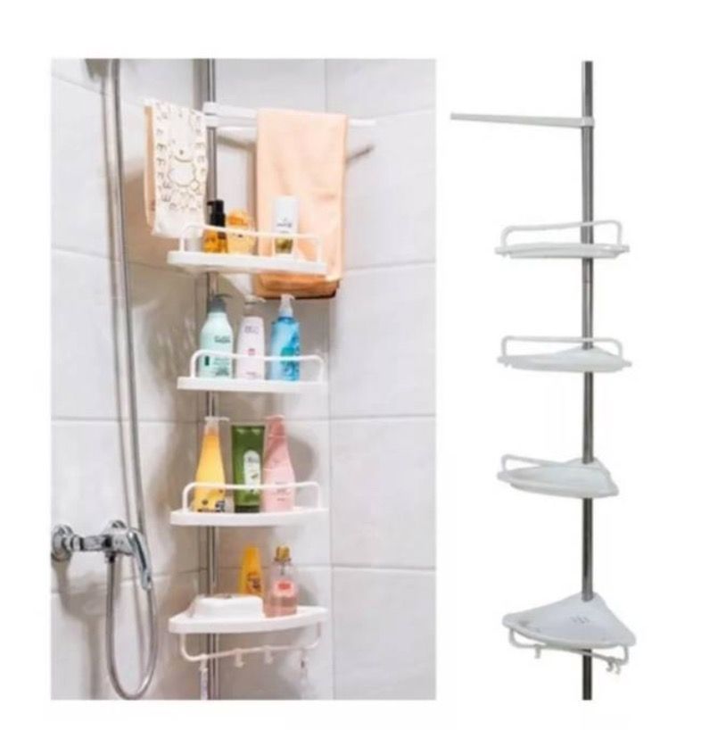 Esquinero De Ducha Multi-uso 4 Repisas Ajustable -2