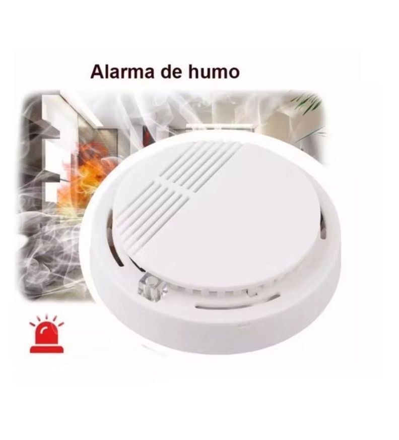 Pack x10 Alarma Inalambrico Detector Humo Contra Incendios Seguridad-1