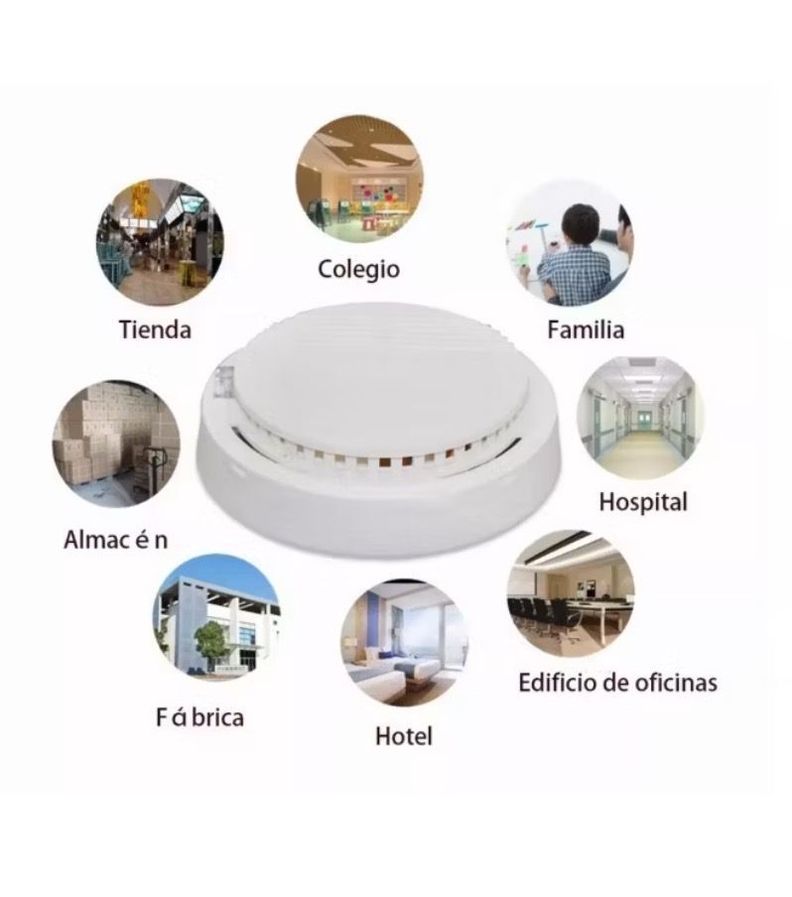 Pack x10 Alarma Inalambrico Detector Humo Contra Incendios Seguridad-5