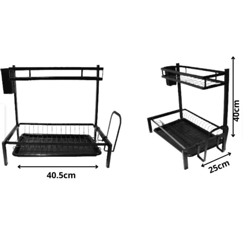 Escurridor De Platos 2 Pisos Metal Rack 14 platos-1