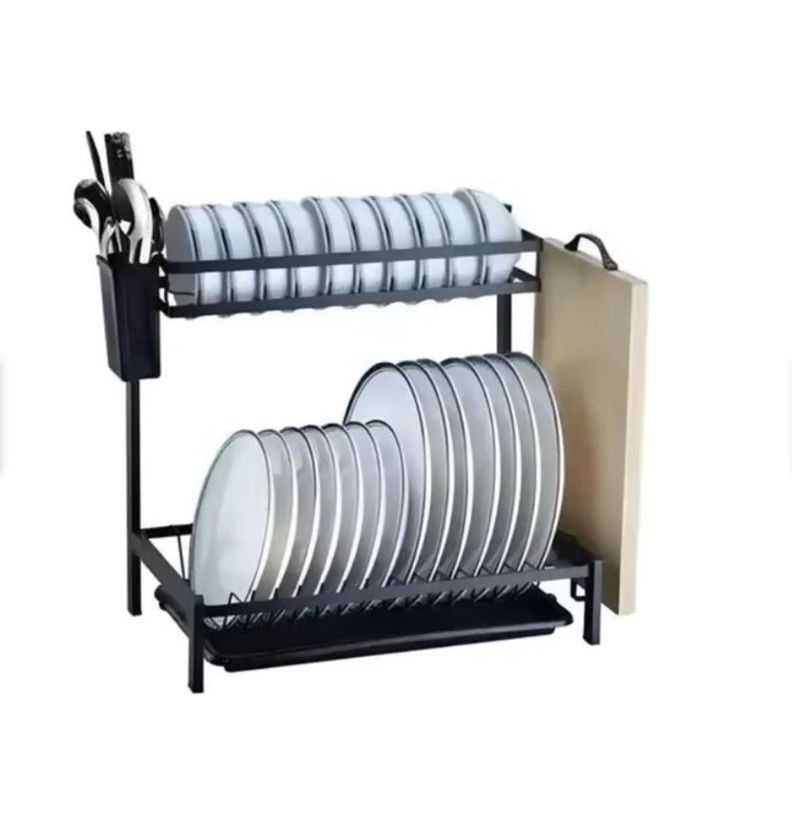 Escurridor De Platos 2 Pisos Metal Rack 14 platos-2