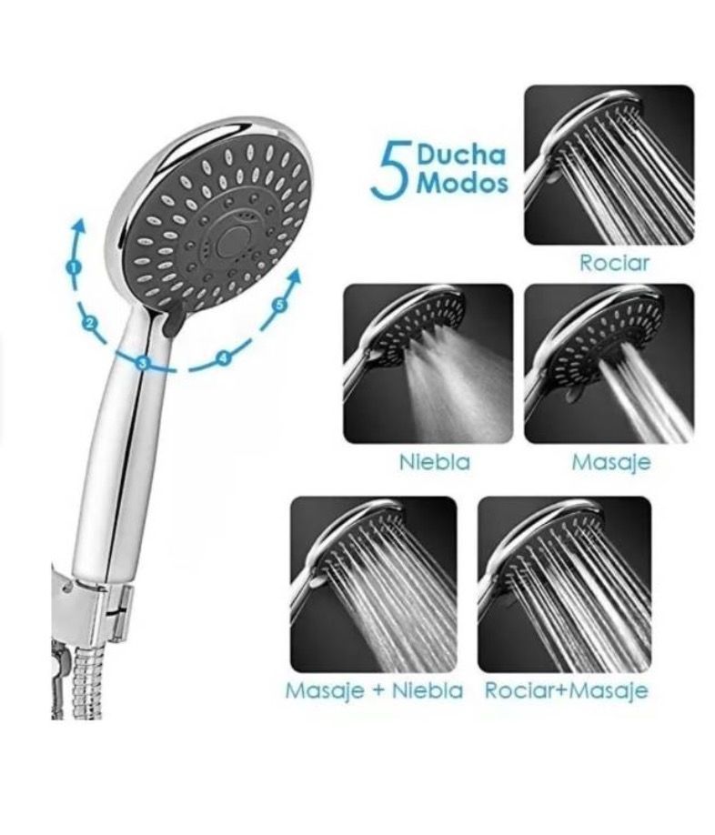 Cabezal De Regadera Ducha Regulable Alta Presión-2