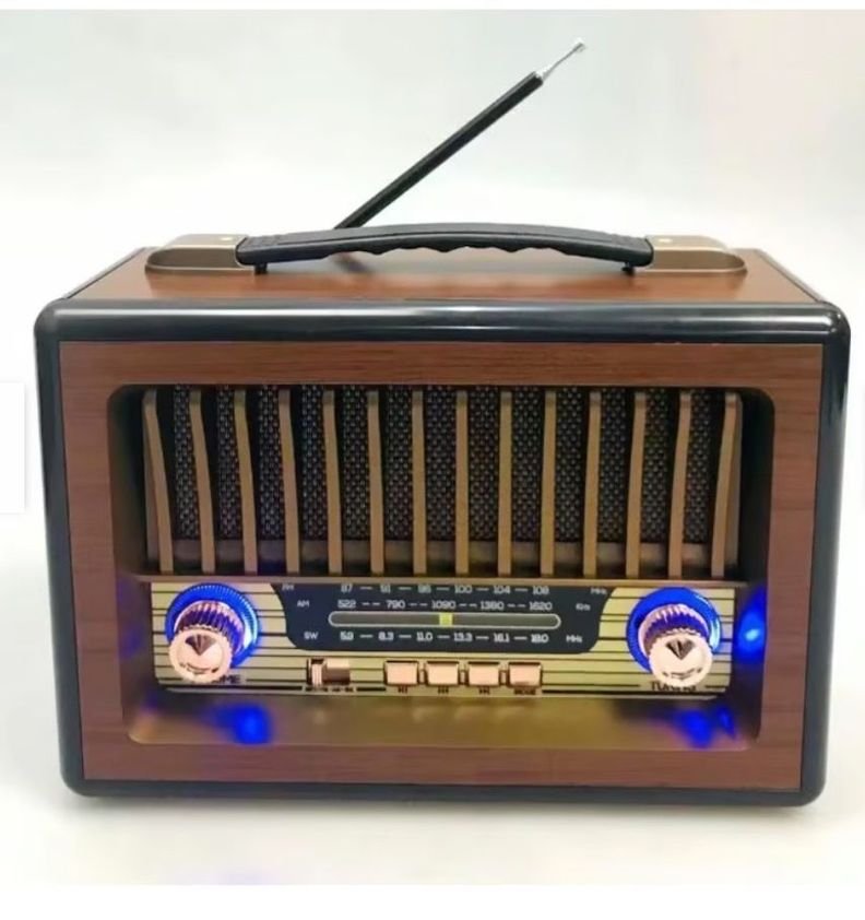Radio Portátil Vintage de Madera M-1916BT Usb Sd Mp3-0