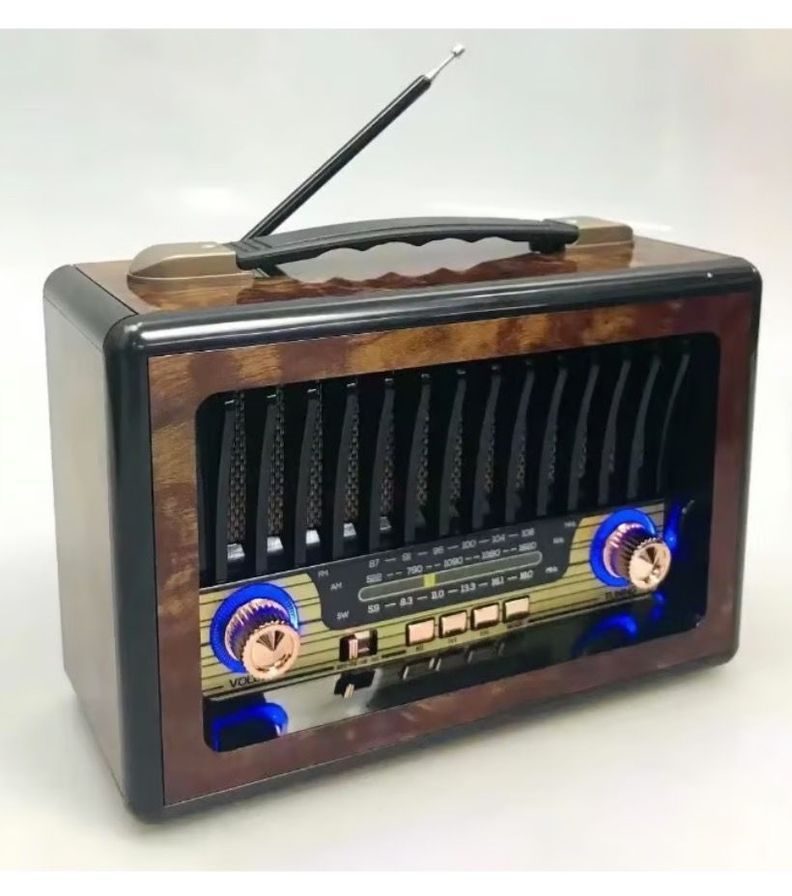 Radio Portátil Vintage de Madera M-1916BT Usb Sd Mp3-1