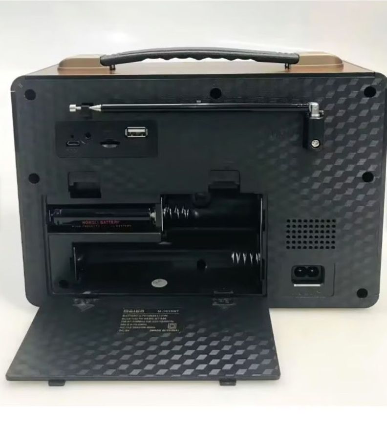 Radio Portátil Vintage de Madera M-1916BT Usb Sd Mp3-2