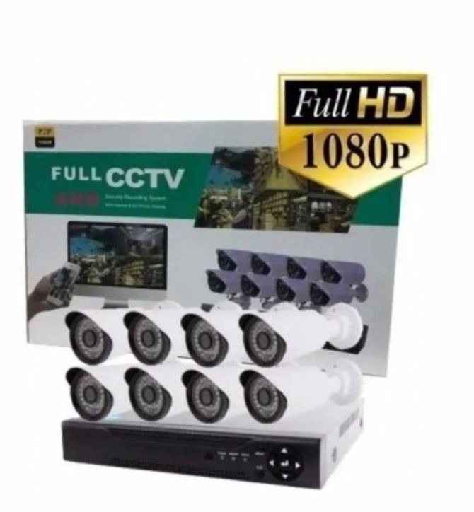Kit Cctv Con 8 Cámaras De Seguridad Mas Dvr 1080p Full Hd-0