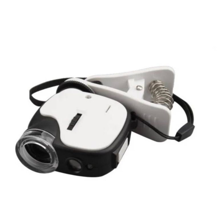 2 x Lupa Microscopio Clip Para Celular 55x-0